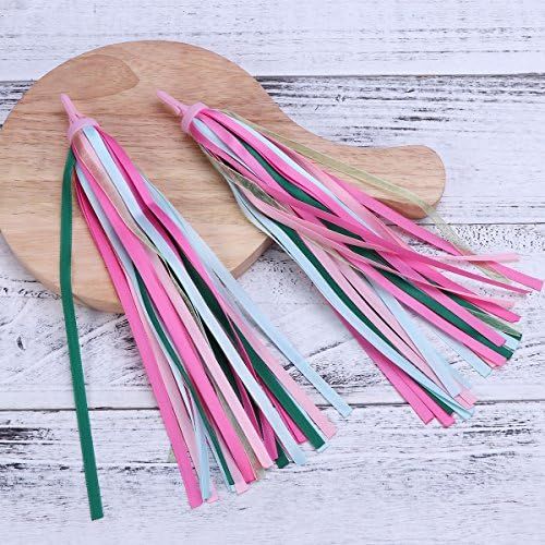  VORCOOL 1Pair Bike Handlebar Streamers Bicycle Grips Colorful Polyester Streamers Tassel Ribbons Children Baby Carrier Accessories