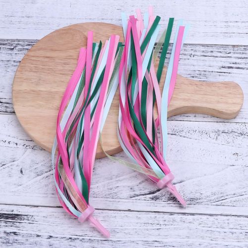  VORCOOL 1Pair Bike Handlebar Streamers Bicycle Grips Colorful Polyester Streamers Tassel Ribbons Children Baby Carrier Accessories