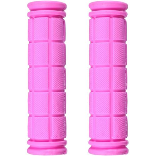  VORCOOL Bicycle Handlebar Grips,2pcs Soft BMX MTB Cycle Road Mountain Bicycle Scooter Bike Handle bar Rubber End Grip Boys and Girls Kids Bikes Childs Gift (Pink)