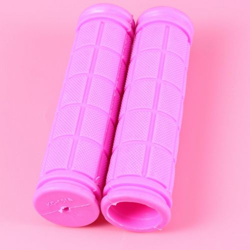  VORCOOL Bicycle Handlebar Grips,2pcs Soft BMX MTB Cycle Road Mountain Bicycle Scooter Bike Handle bar Rubber End Grip Boys and Girls Kids Bikes Childs Gift (Pink)