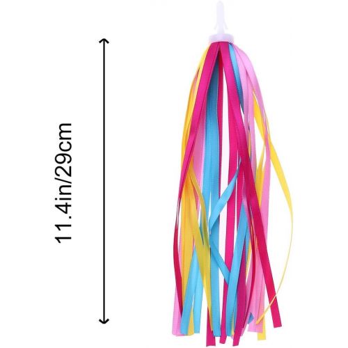  VORCOOL 1Pair Bike Handlebar Streamers Bicycle Grips Colorful Polyester Streamers Tassel Ribbons Children Baby Carrier Accessories