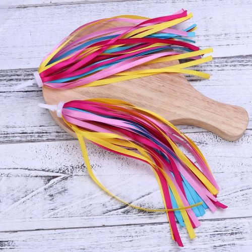  VORCOOL 1Pair Bike Handlebar Streamers Bicycle Grips Colorful Polyester Streamers Tassel Ribbons Children Baby Carrier Accessories