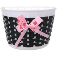 VORCOOL Bike Baskets,Kid Bicycle Basket Knitted Bowknot Front Basket for Children Girl Bicycle and Skateboard(Black)