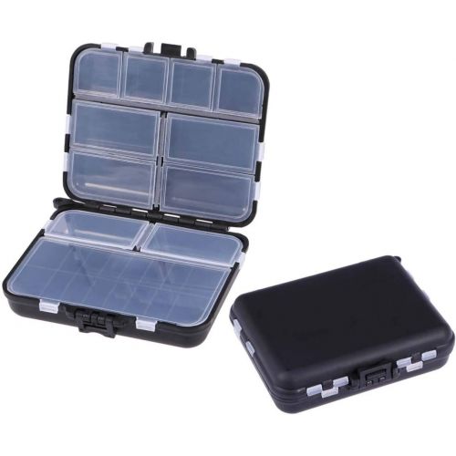  [아마존베스트]Vorcool Fishing Tackle Box, Plastic, Professional Fishing Accessories Storage Box (Black)