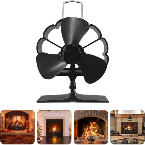  VORCOOL 3 Blades Wood Burning Stove Fireplace Fan Heat Powered Wood Stove Fan Friendly Friendly Fireplace Fan Mini Thermal Stove Top Fans