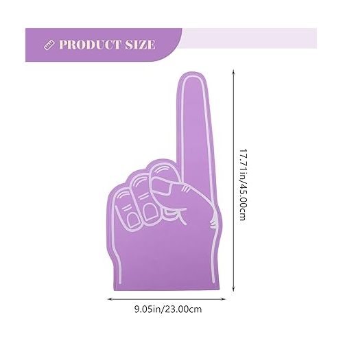  VOSAREA 3pcs Giant Foam Finger Number 1 DIY Blank Foam Hand Cheerleading Foam Fingers Foam Hand Pom Pom for Sports Cheer