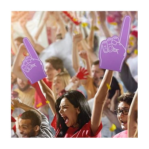  VOSAREA 3pcs Giant Foam Finger Number 1 DIY Blank Foam Hand Cheerleading Foam Fingers Foam Hand Pom Pom for Sports Cheer