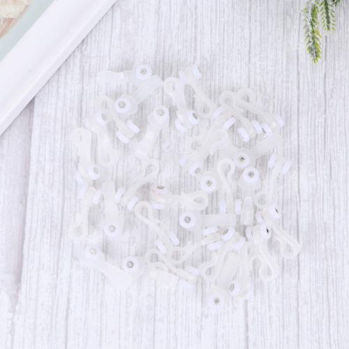  Vosarea 30Pcs Plastic Curtain Track Carrier Slide Roller Curtain Track Glider Rail Sliding Roller Runner Hook Ceiling Carrier for Window Curtain Door Curtain