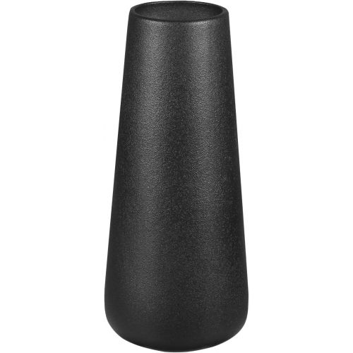  VOSAREA Minimalist Ceramic Vase Home Office Decoration Frosted Vase - Size M (Black)