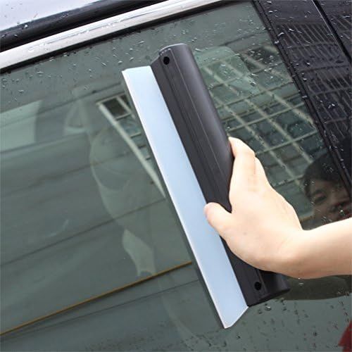  [아마존베스트]VOSAREA Silicone Squeegee Water Wiper for Car Mirror Window Cleaning (Black)