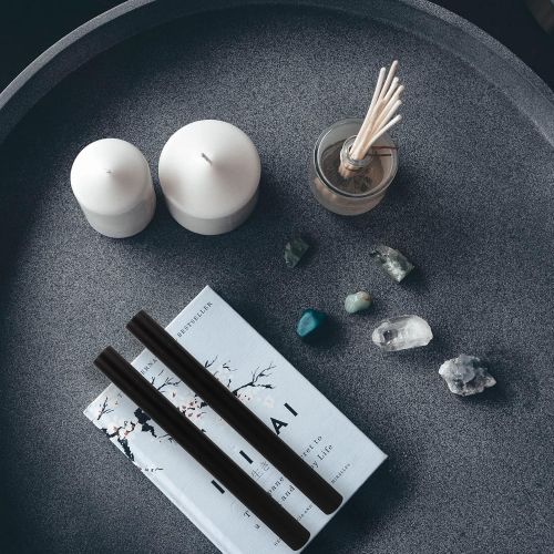  인센스스틱 VOSAREA Incense Storage Tube Line Incense Canister Sticks Incense Burner Box Spice Box Round Incense Holder Box Black