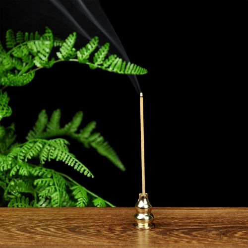  인센스스틱 VOSAREA 3pcs Gourd Incense Burner Incense Coil Holder Copper Golden Incense Stick Burner Stand Buddha Tea Room Incense Aroma Burning Rack