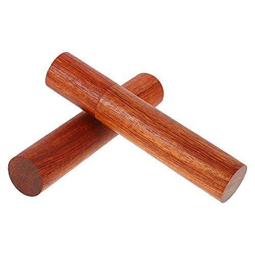  인센스스틱 VOSAREA 2pcs Decorative Incense Tube Holder Wooden Incense Stick Container Barrel Incense Burner Box Sample Tube 11. 6X2. 1cm Brown