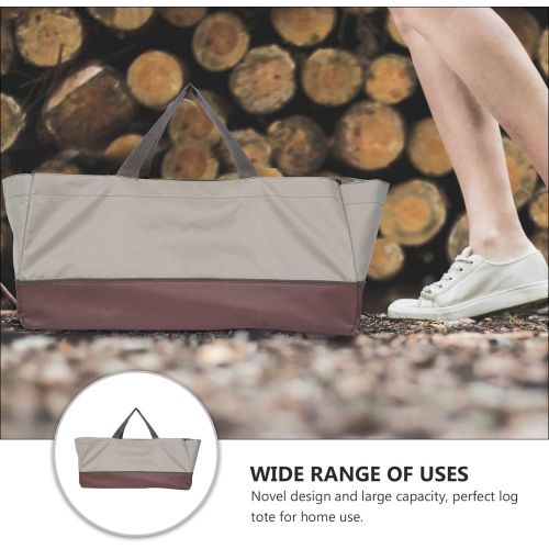  VOSAREA Log Carrier Tote Bag Oxford Cloth Firewood Holder Large Wood Carrying Bag with Handles Fireplace Wood Stove Accessories 612830cm
