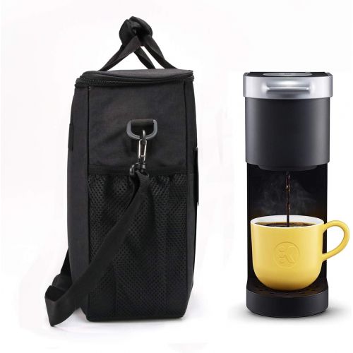  [아마존베스트]VOSDANS Travel Coffee Maker Carry Bag With a Cover, Travel Case for Keurig K-Mini or Keurig K-Mini Plus Coffee Maker or Coffee Pod or Keurig Travel Mug, Black （Bag and Cover Only)