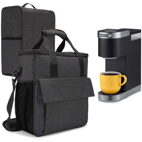  [아마존베스트]VOSDANS Travel Coffee Maker Carry Bag With a Cover, Travel Case for Keurig K-Mini or Keurig K-Mini Plus Coffee Maker or Coffee Pod or Keurig Travel Mug, Black （Bag and Cover Only)