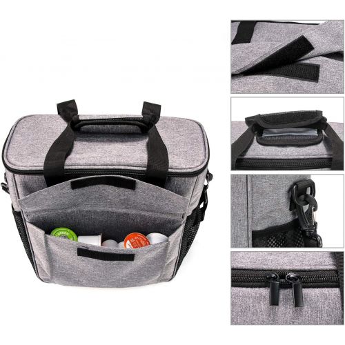  VOSDANS Travel Coffee Maker Carry Bag With a Cover, Travel Case for Keurig K-Mini or Keurig K-Mini Plus Coffee Maker or Coffee Pod or Keurig Travel Mug, Gray （Bag and Cover Only) (