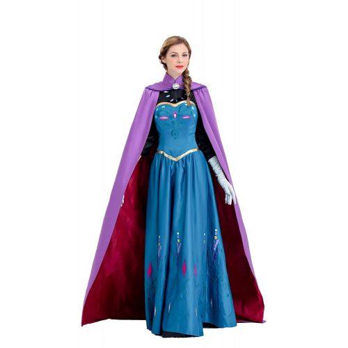  VOSTE Halloween Costume Fancy Ball Princess Cosplay Long Dress for Women