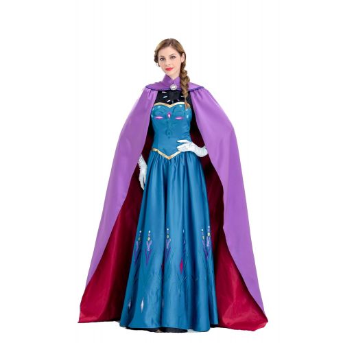  VOSTE Halloween Costume Fancy Ball Princess Cosplay Long Dress for Women