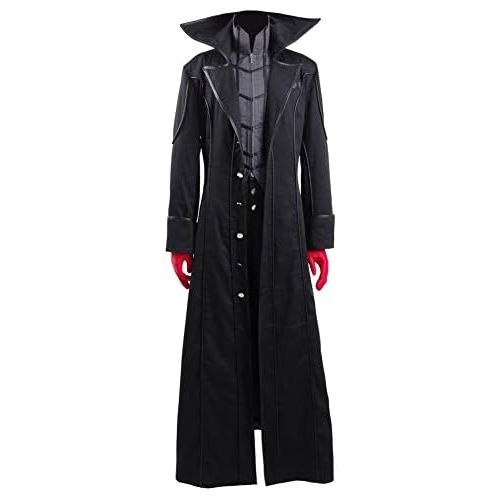  할로윈 용품VOSTE P5 Akira Kurusu Cosplay Costume Joker Outfit Halloween Long Jacket Full Set