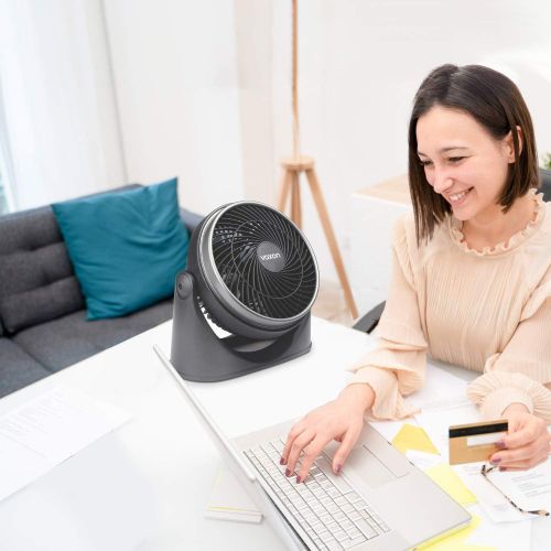  [아마존베스트]VOXON Fan, table/wall table fan, powerful and quiet turbo fans with 3 speed settings and adjustable tilt angle.