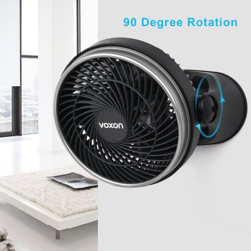  [아마존베스트]VOXON Fan, table/wall table fan, powerful and quiet turbo fans with 3 speed settings and adjustable tilt angle.