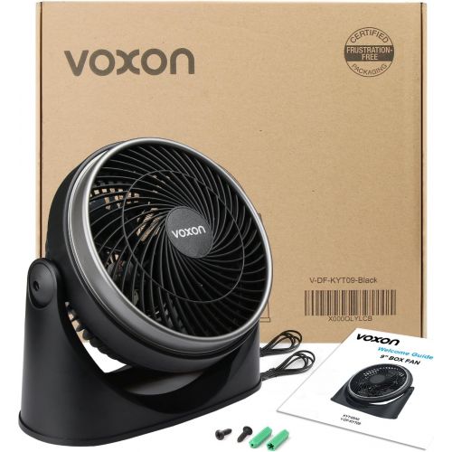  [아마존베스트]VOXON Fan, table/wall table fan, powerful and quiet turbo fans with 3 speed settings and adjustable tilt angle.