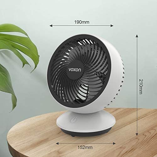  [아마존베스트]VOXON Turbo Fan, 3 Speed Settings Powerful Table Fan Automatic Oscillating Table Fan Air Circulator for Bedroom Living Room Office Table Fans