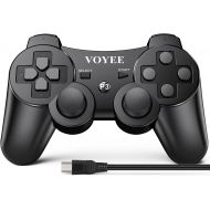 [아마존베스트]VOYEE Controller Replacement for Sony Original PS3 Controller, Wireless Controller Gamepad with Upgraded Joystick Compatible with Sony Playstation 3 (Black)