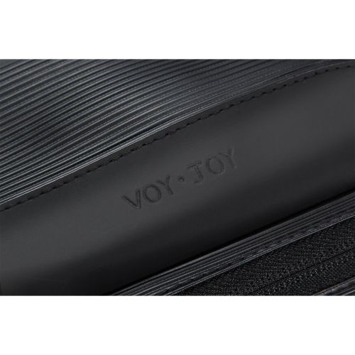  VOYJOY Toiletry Bag Travel Cosmetic Bag,Top Premium Ployster and PU Leather, Business Style & Rugged & Water-proof Shaving Dopp Kit for Travel,Gym,Grooming Black