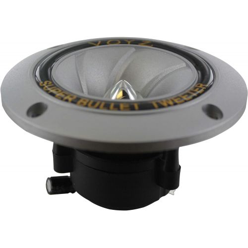  [아마존베스트]VOYZ 400 Watt 3.5” Piezo Super Horn Tweeters Aluminum Diaphragm 4 - 8 ohms 1 pair (2pcs) Gray (PET-1918)