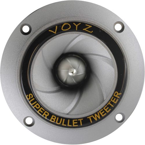  [아마존베스트]VOYZ 400 Watt 3.5” Piezo Super Horn Tweeters Aluminum Diaphragm 4 - 8 ohms 1 pair (2pcs) Gray (PET-1918)