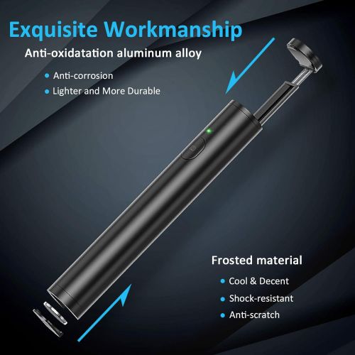  Vproof Selfie Stick Bluetooth, Lightweight Aluminum All in One Extendable Selfie Sticks Compact Design, Compatible with iPhone 13 /13 Pro Max/12 Pro/12/11 Pro Max/11 Pro/11/XS Max,