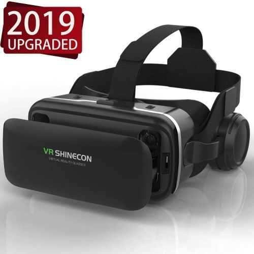  [아마존베스트]VR Headset,Virtual Reality Headset,VR SHINECON 3D Glasses for TV, Movies & Videal o Gam VRes - VirtuReality Glasses VR Goggles for iPhone, Android and Other Phones Within 4.7-6.0 i