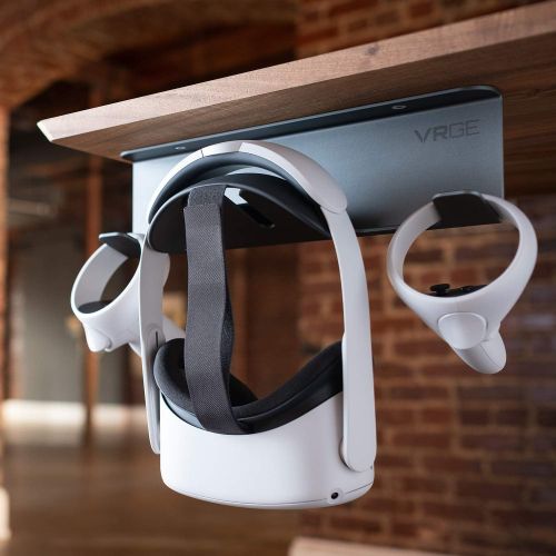  [아마존베스트]VRGE VR Stand Under Desk Storage Display Hook Organizer - Premium Metal - For Oculus Rift Oculus Rift S Quest 2, HTC Vive, Vive Pro, Playstation VR, Valve Index, Vive Cosmos and Mi