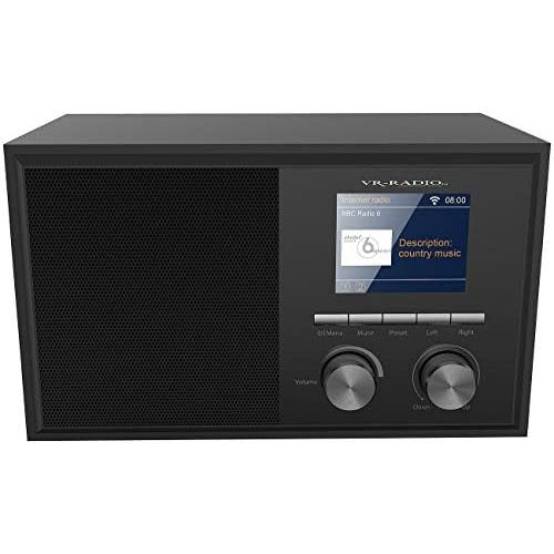  [아마존베스트]-Service-Informationen VR-Radio wifi radio: Wifi Internet Radio with 2 Alarm Times, Colour Display, Wooden Housing, 6 Watt (Wifi Radio Alarm Clock)