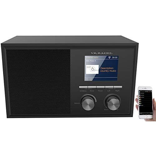  [아마존베스트]-Service-Informationen VR-Radio wifi radio: Wifi Internet Radio with 2 Alarm Times, Colour Display, Wooden Housing, 6 Watt (Wifi Radio Alarm Clock)