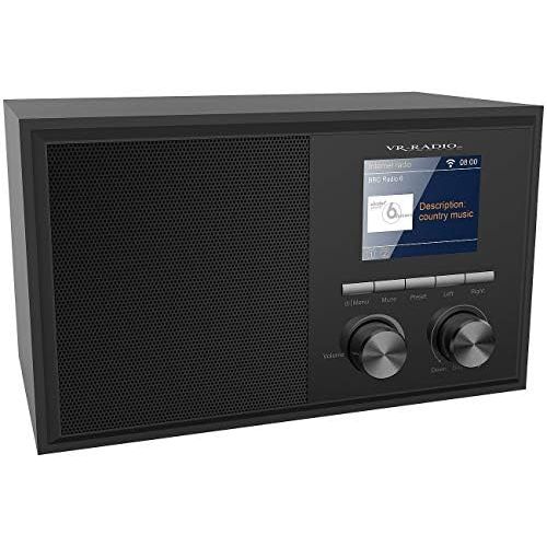  [아마존베스트]-Service-Informationen VR-Radio wifi radio: Wifi Internet Radio with 2 Alarm Times, Colour Display, Wooden Housing, 6 Watt (Wifi Radio Alarm Clock)