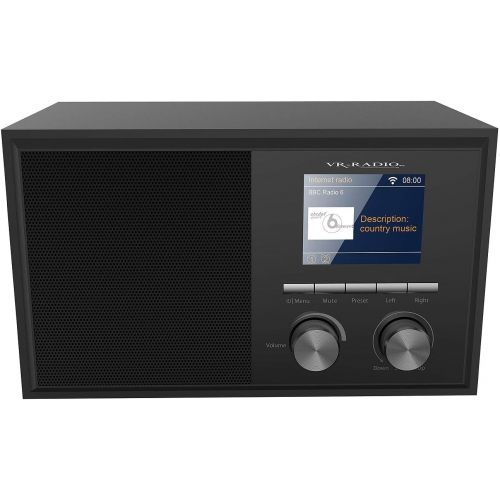  [아마존베스트]-Service-Informationen VR-Radio wifi radio: Wifi Internet Radio with 2 Alarm Times, Colour Display, Wooden Housing, 6 Watt (Wifi Radio Alarm Clock)