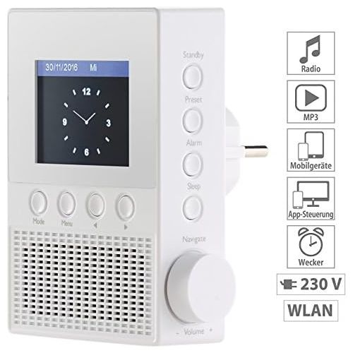  [아마존베스트]-Service-Informationen VR-Radio Socket radio: IRS-300 socket internet radio with WiFi, 2.4 inch display, 6 watts (WiFi radio socket)