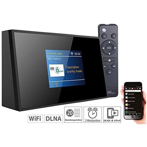  [아마존베스트]-Service-Informationen VR-Radio WLAN Radio Tuner: Digital WiFi Hi-Fi Tuner with Internet Radio, DAB+, FM, Remote Control (DAB Radio with WLAN)