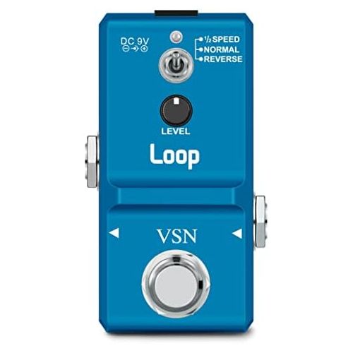  VSN Looper Pedal Electric Guitar Effect Looping Record for 10 Minutes and Mini Size Loops 3 Mode TF Card Transmission Port