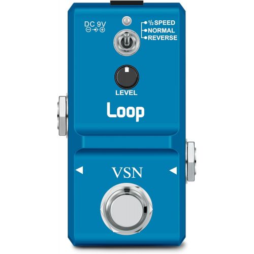  VSN Looper Pedal Electric Guitar Effect Looping Record for 10 Minutes and Mini Size Loops 3 Mode TF Card Transmission Port