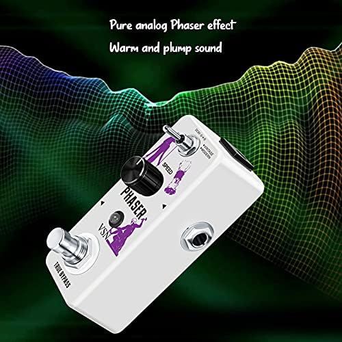  VSN Guitar Phaser Effect Pedal Analog Phase Effect Pedal For Electric Guitar Vintage/Modern 2 Modes Guitar Phaser Pedals Mini Type True Bypass