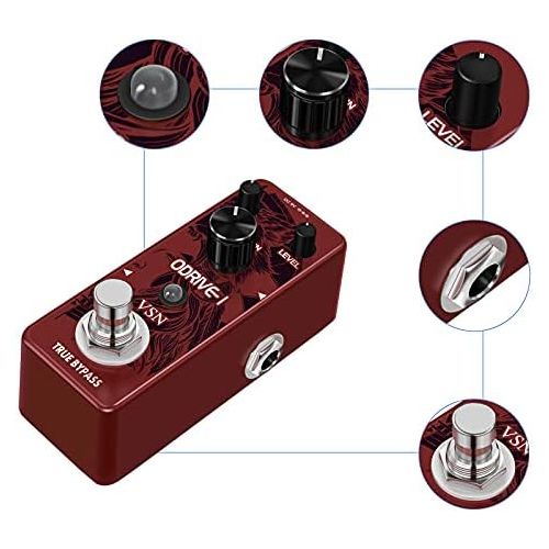  VSN Blues Drive Classical Electric Vintage Overdrive Guitar Effect Pedal True Bypass