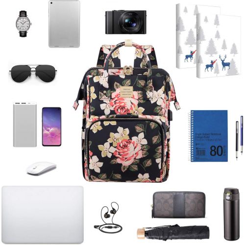  [아마존 핫딜] [아마존핫딜]VSNOON Laptop Backpack,15.6 Inch Stylish College School Backpack with USB Charging Port,Water Resistant Casual Daypack Laptop Backpack for Women/Girls/Business/Travel (Flower Pattern)
