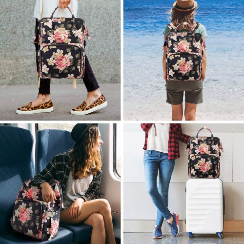  [아마존 핫딜] [아마존핫딜]VSNOON Laptop Backpack,15.6 Inch Stylish College School Backpack with USB Charging Port,Water Resistant Casual Daypack Laptop Backpack for Women/Girls/Business/Travel (Flower Pattern)
