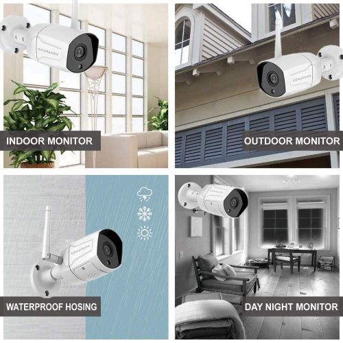  VSmaHome Outdoor Wireless IP Camera Waterproof Smart Cloud Camera HD 720P Outdoor IP66 Weatherproof Camera Two Way Talk Night Vision Motion Detection