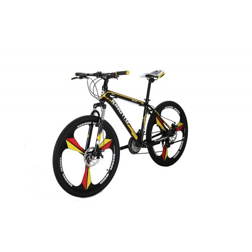  VTSP Mountain Bike 21-Speed 26-inch Bicycle,Fork Suspension 3-Knife Double Disc Brakes Bicycle,X3 MTB Aluminum Frame Aluminum Racing Bicycle Outdoor Cycling Ships from US Warehouse