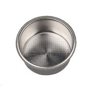 VTurboWay Stainless Steel Coffee Filter, Double Cup Coffee 51mm Single Wall non-pressurized Porous Filter Basket, Please check the size carefully